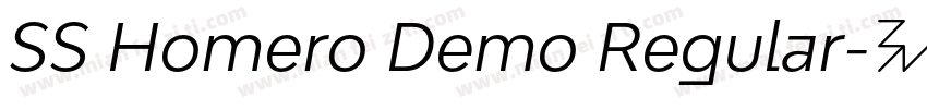 SS Homero Demo Regular字体转换